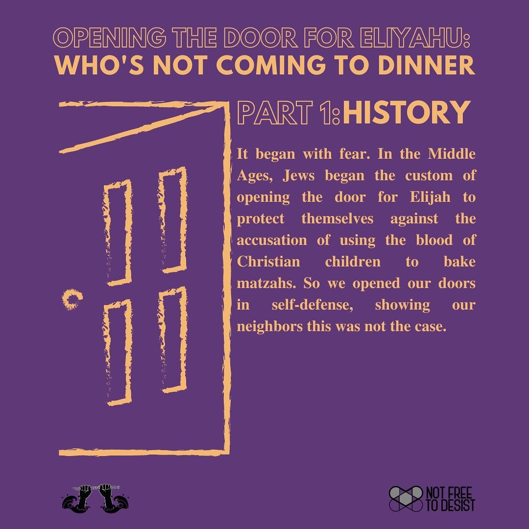 Part Three of our Antiracist Passover Supplement: Opening the Door for Eliyahu 
History, Inquiry, and Call to Action