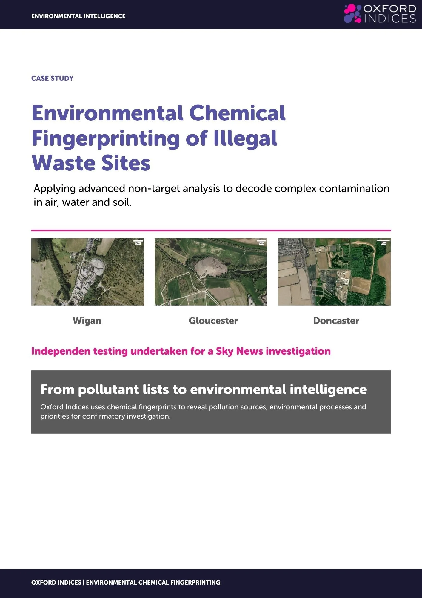 CASE STUDY: Environmental Chemical Fingerprinting of Illegal Waste Sites