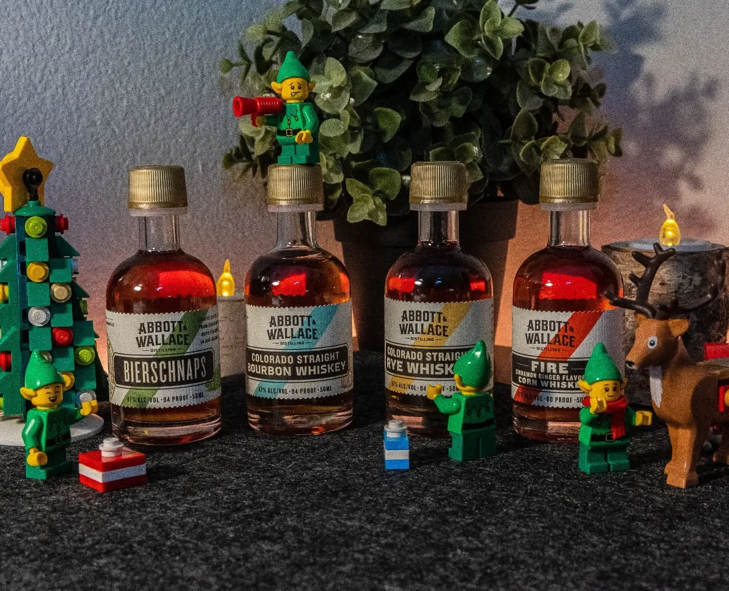 The elves have been busy making whiskey mini's just in time for the Holidays. $20 for a 4-pack of whiskey mini-bottles in a gift box. Bourbon, Rye, Malt and Fire.