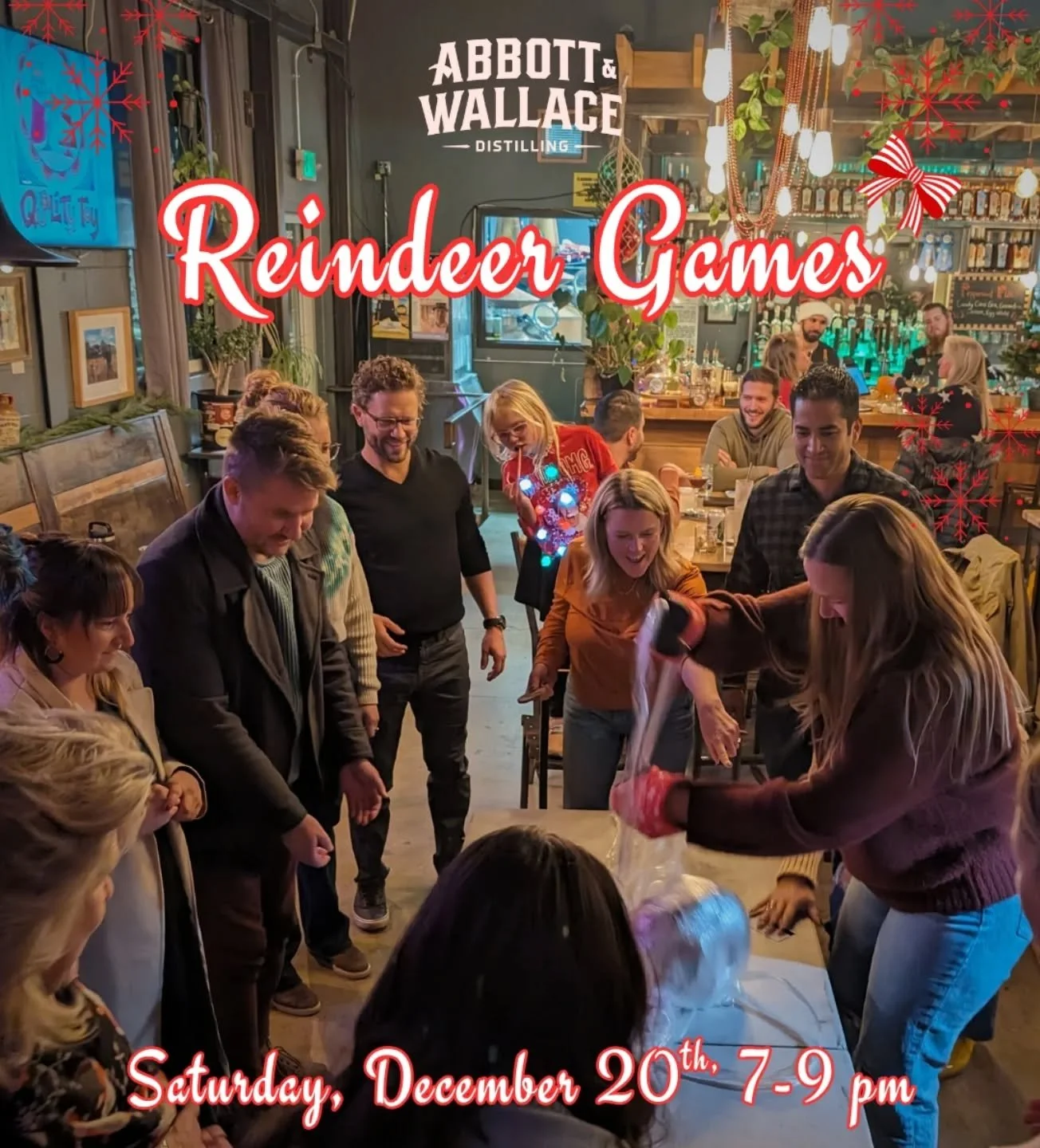 ✨ The Reindeer Games are back! ✨
Join us Saturday, December 20th at 7 PM for remastered holiday classics, brand-new challenges, and awesome prizes.
Don&rsquo;t miss the most festive, most fun event of the season! 🎄🦌