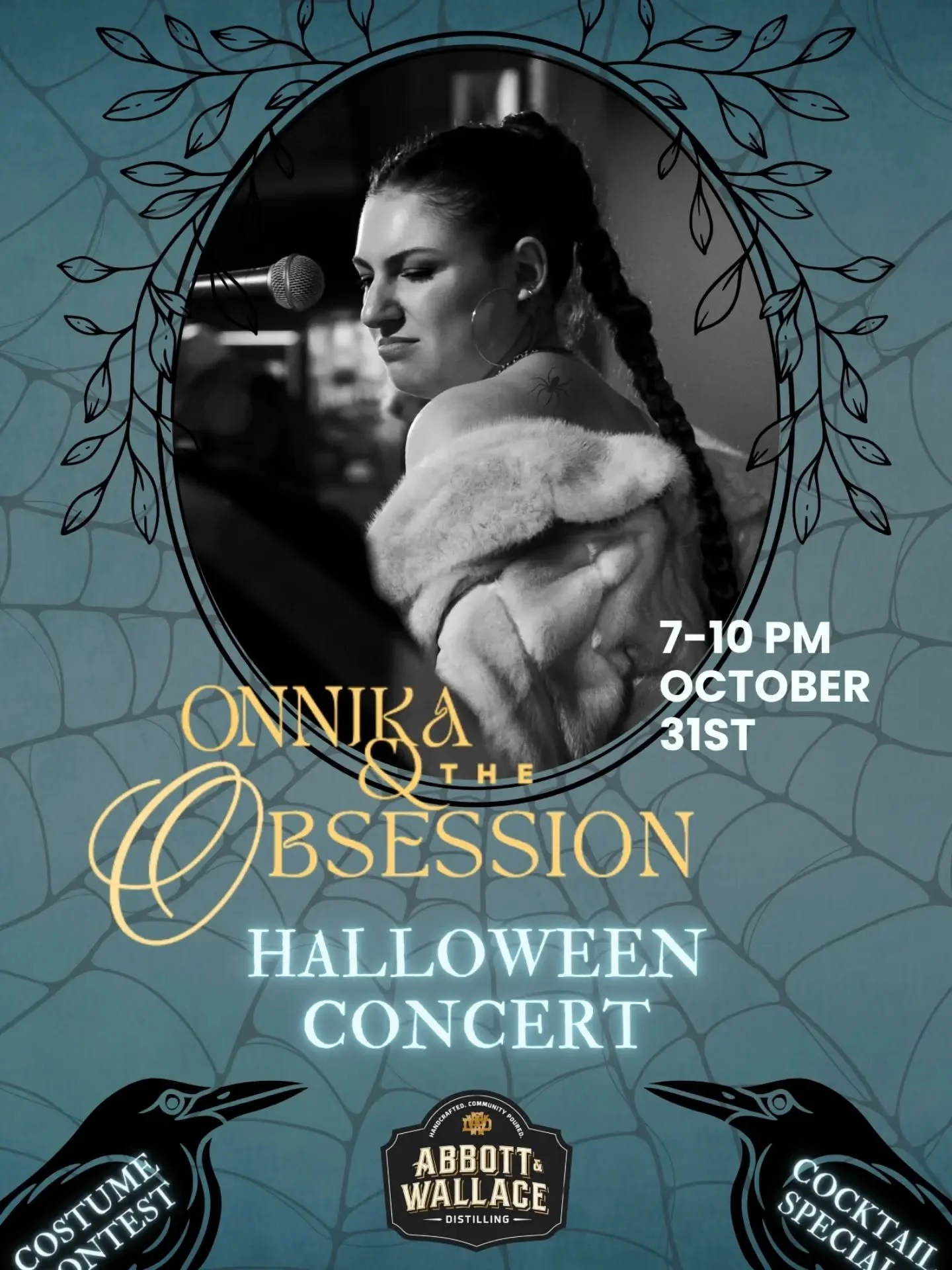 Get your costumes ready because our Halloween Concert with @onnikaandtheobsession is less than two weeks away! Live music 7-10pm, costume contest, cocktail specials, and a spooktacular time had by all! Saturday October 31st.