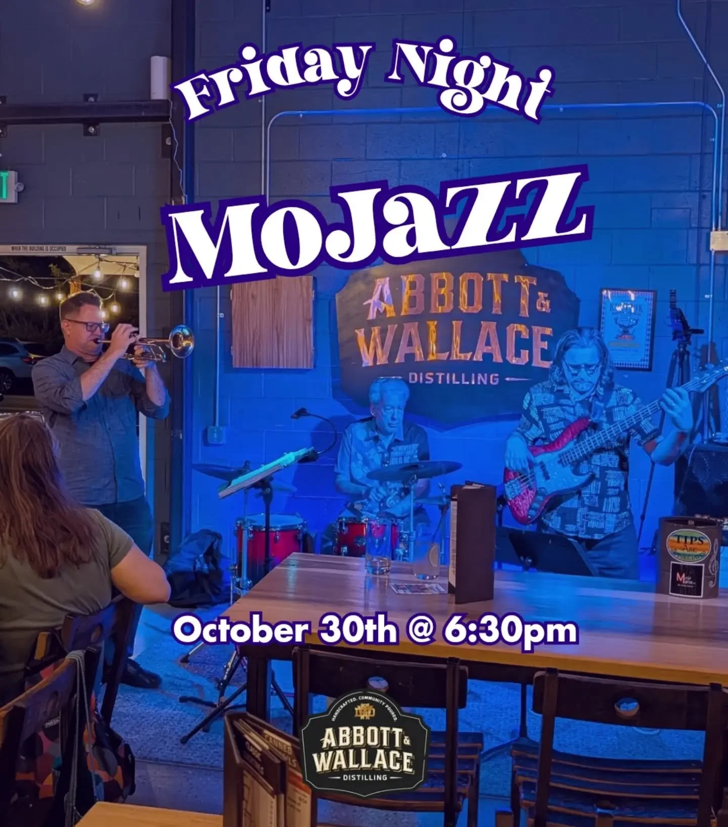 Mojazz is back in the building for the first Friday Jazz Night at 6:30pm. @paulrogalski85 and company always draw a crowd and lay down the vibe. Slide into the weekend with Abbott &amp; Wallace.