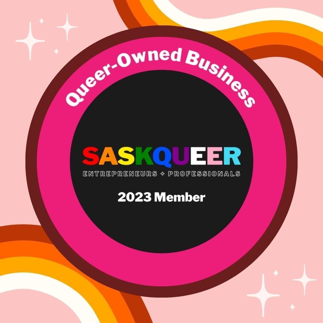 🏳️&zwj;🌈✨🏳️&zwj;🌈✨🏳️&zwj;🌈
.
Officially an ✨Entrepreneur Member✨ with @SaskQueer 🔥🥰 
.
SASKQUEER is an association of SK queer, trans and allied business owners and professionals and their mandate is:
.
&ldquo;❤️To support and uplift 2SLGBTQ+