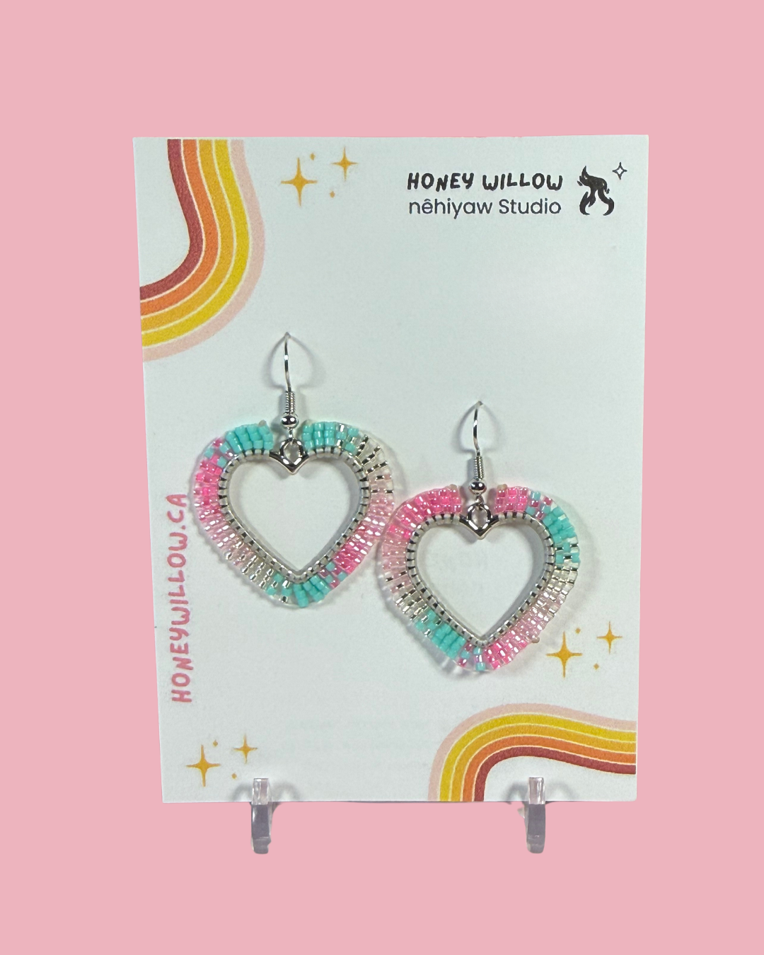 Cotton Candy - Heart Earrings