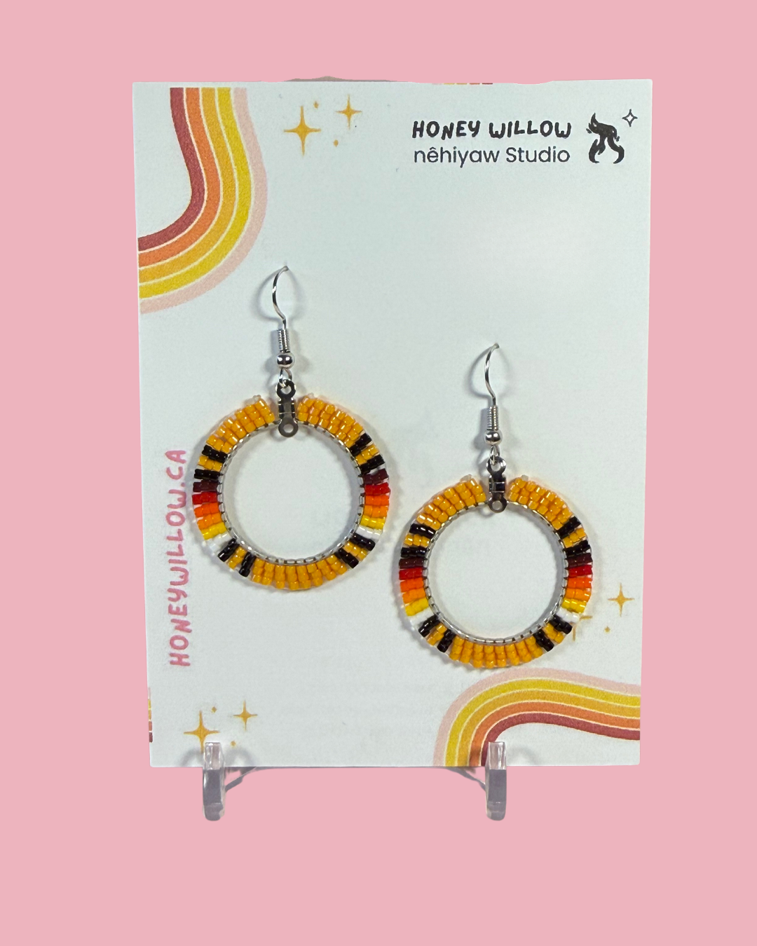 Yellow - Hoop Earrings