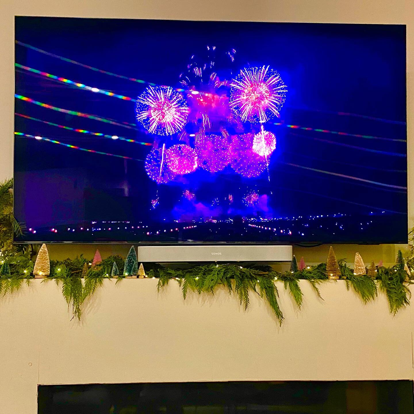 Instead of streaming bad movies, I&rsquo;m streaming AI fireworks &hellip; #happynewyear2024 #bringiton 

and wondering when to take Christmas decorations down since I grew a forest&hellip;