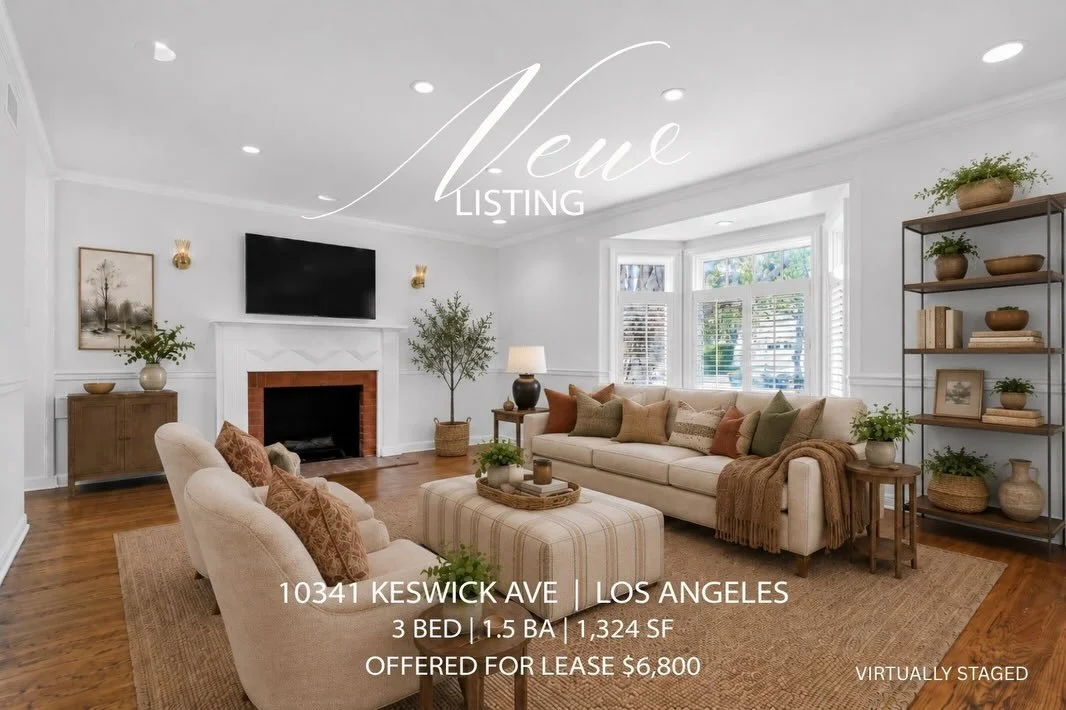 ✨ JUST LISTED ✨ Charming home in Westwood Charter District

10341 Keswick Ave
Los Angeles 90064
3 bed| 1.5 bath | large unattached bonus room w/ its own kitchen &amp; bath
Offered for lease at $6,800 a month
Open Sunday 12-3p

Traditional single fami