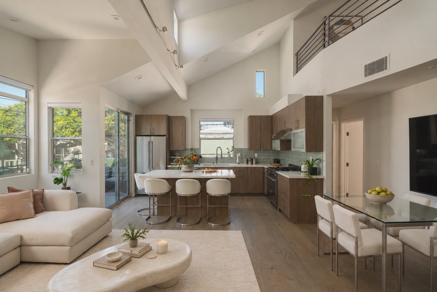 Ivory accents in a modern loft.jpg