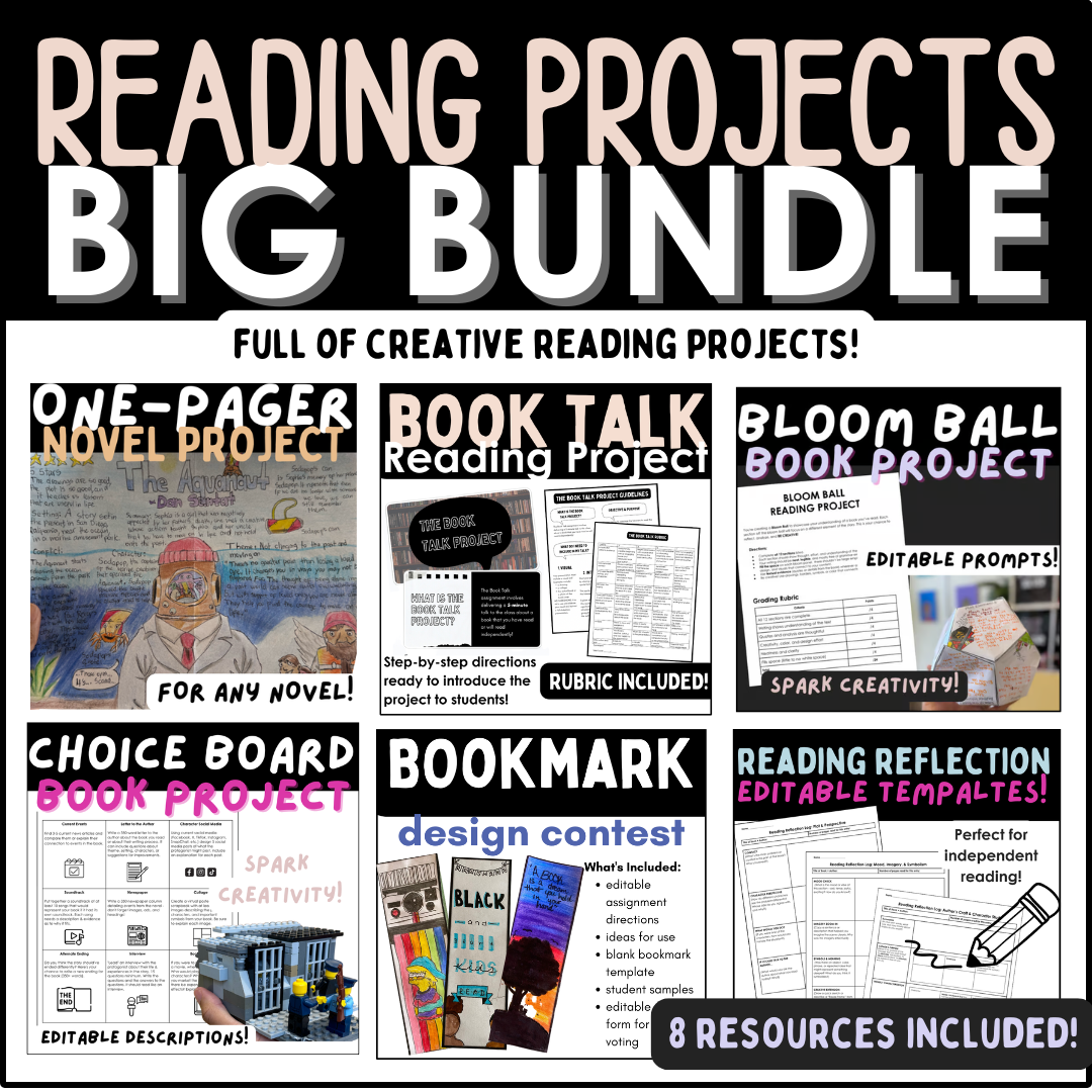 Reading Project Bundle | Book Projects | Middle & High School