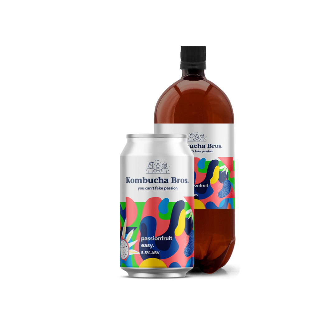 Kombucha Bros Passion Fruit Easy Kombucha 