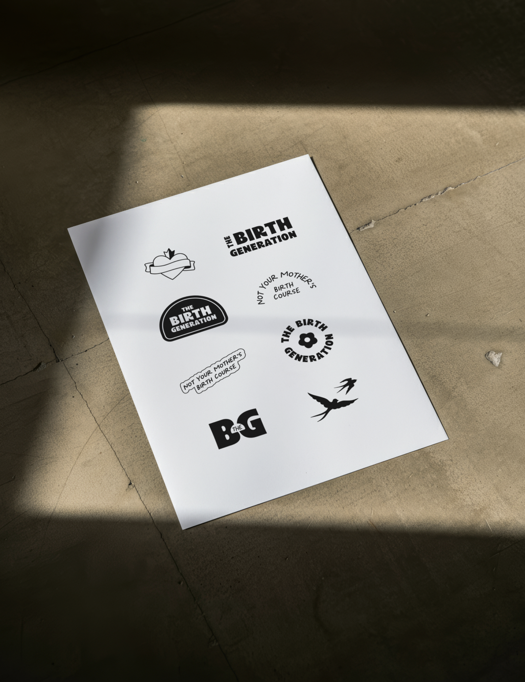 Brand design for a birth education business. Work completed through my role as a designer with Doula Design Co. for a client of the business.