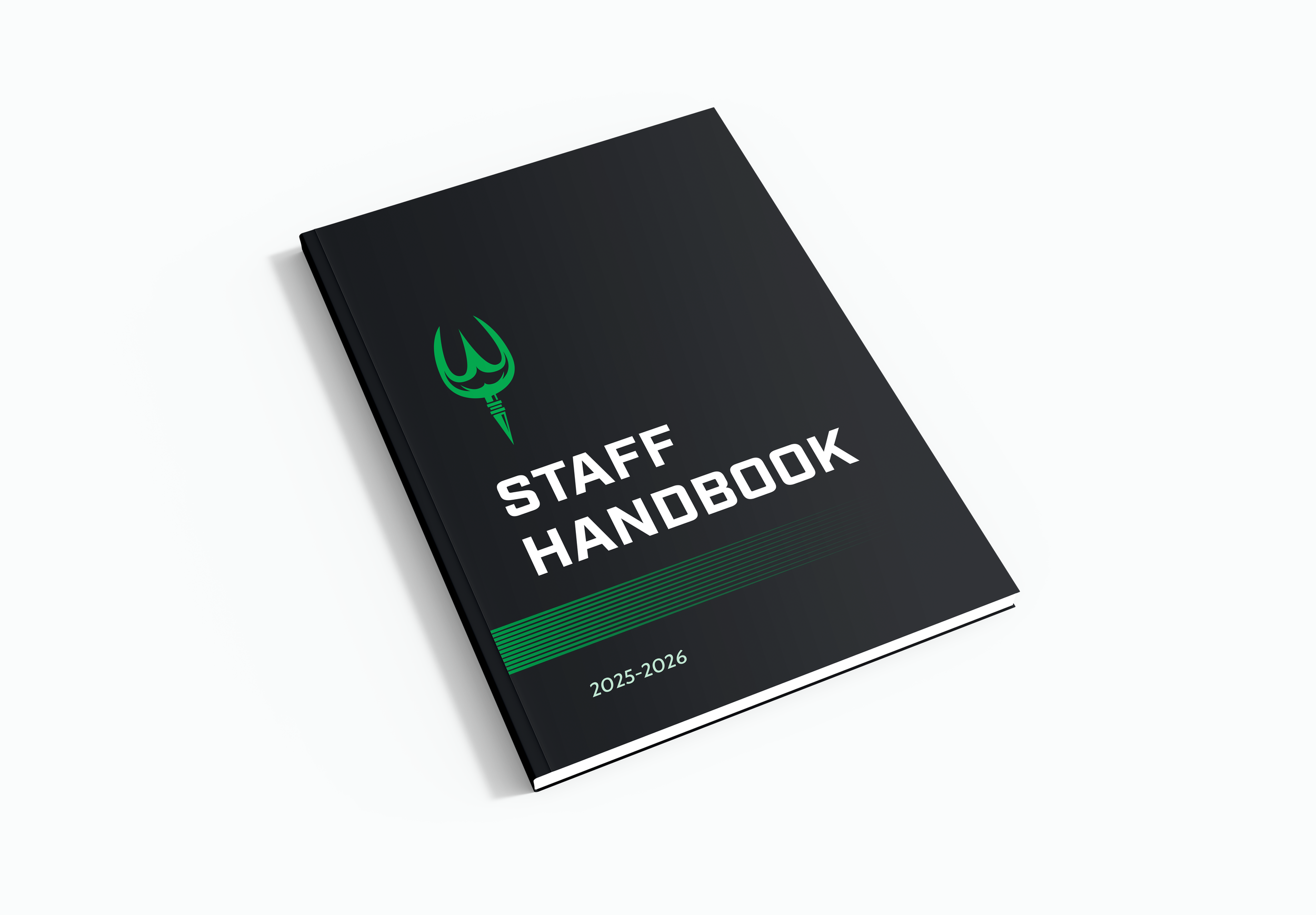Staff handbook design created for Cary High School as part of their full brand refresh.