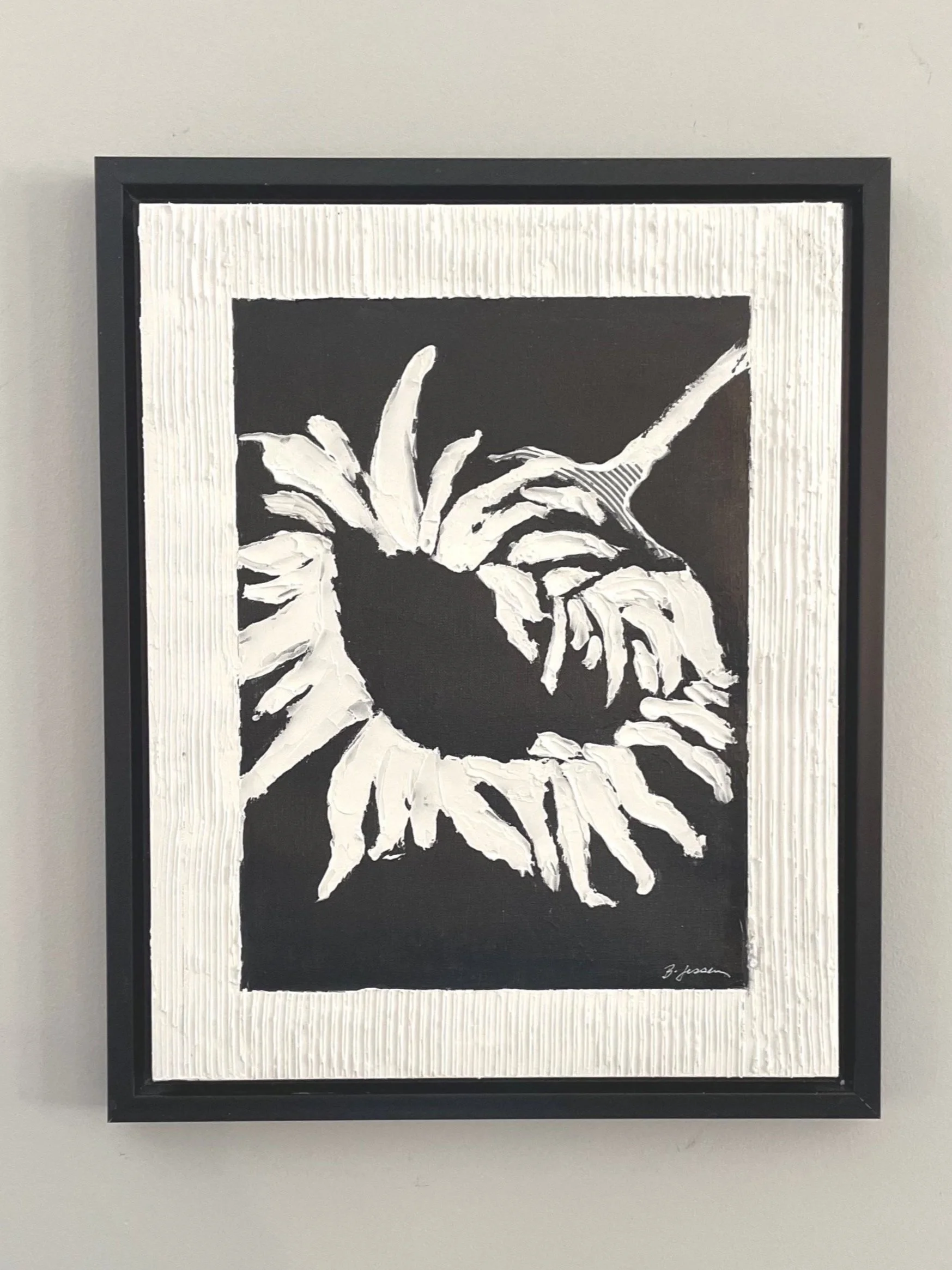 Textured Sunflower//22"x18"//$240