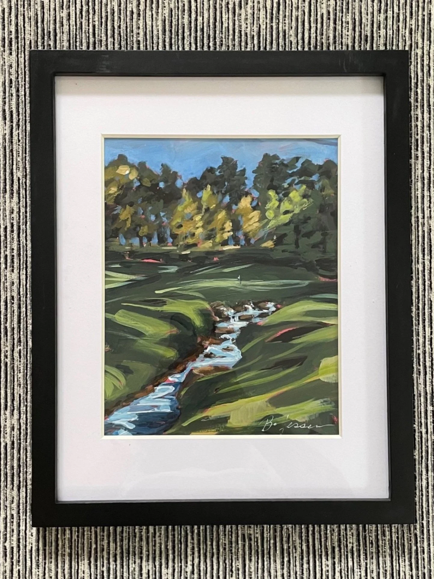 Oconee//12"x15"//acrylic on paper- glass frame//$150