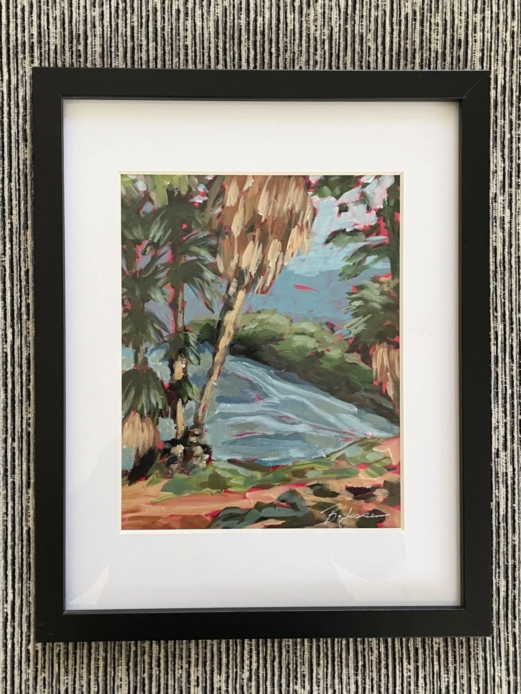 The Hidden Pond//12"x15" acrylic on paper glasss Frame//$150