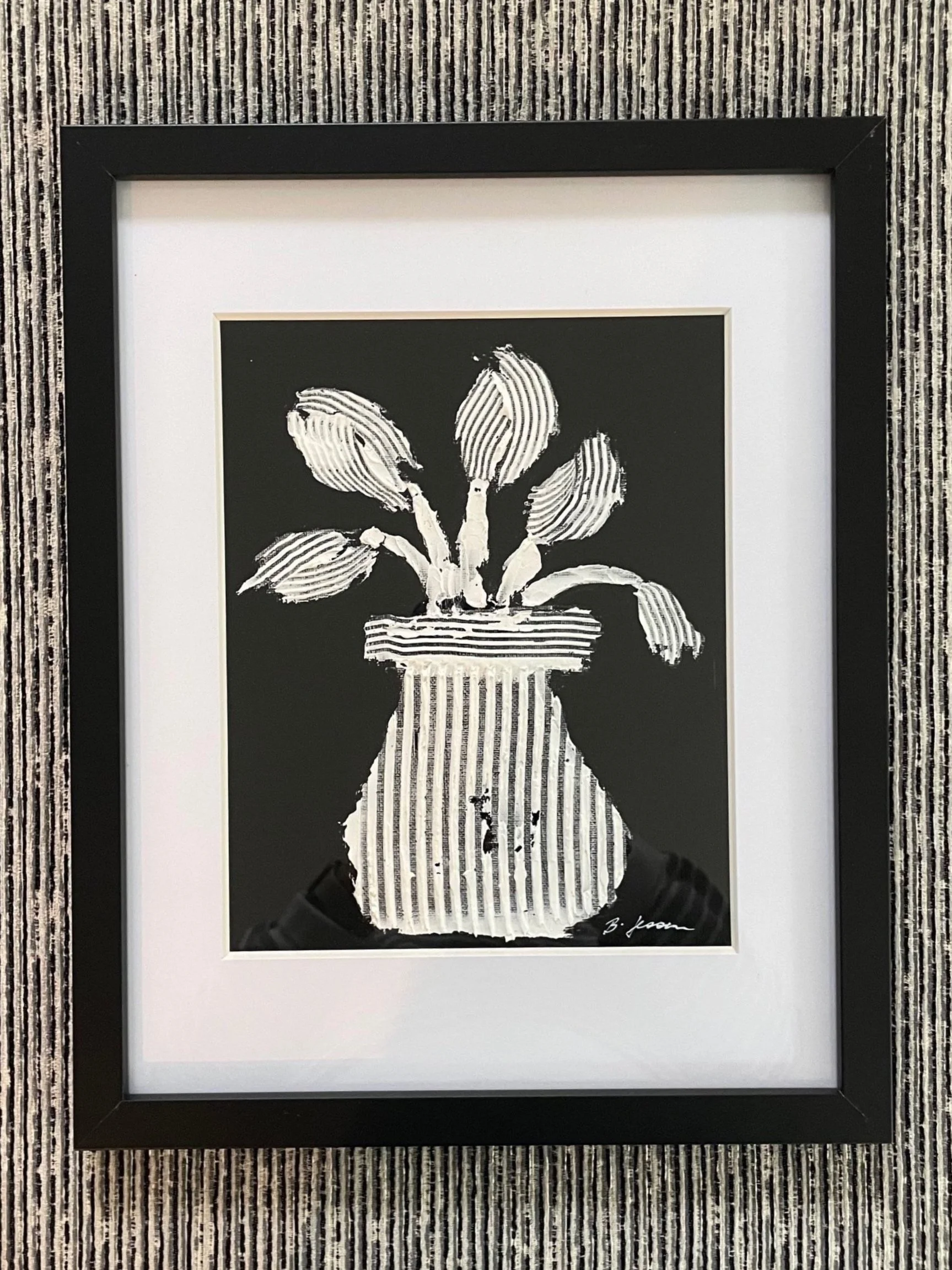 Tulip Pot//12"x15" glass frame//$135