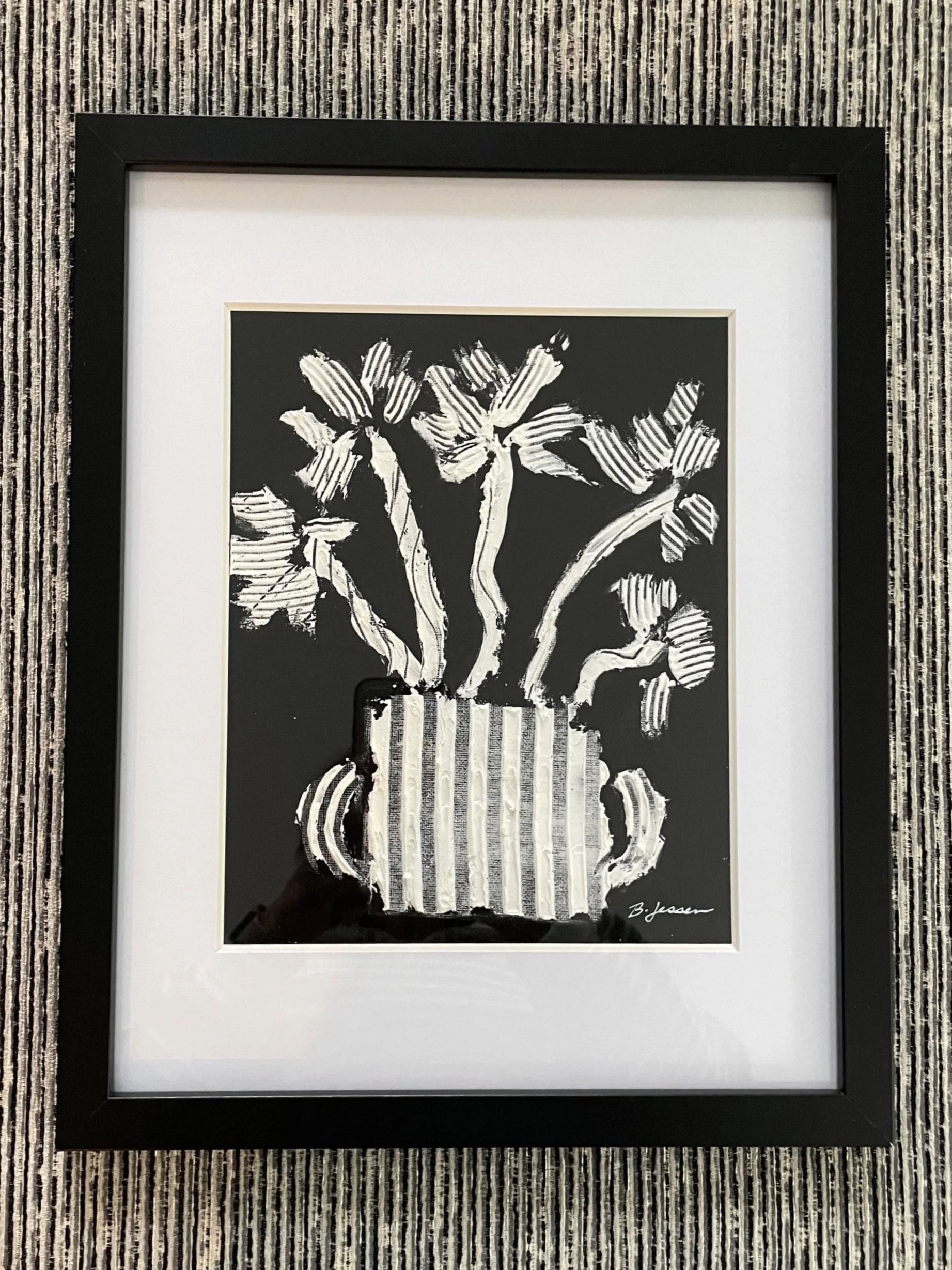 Double Handle//12"x15" glass frame//$135