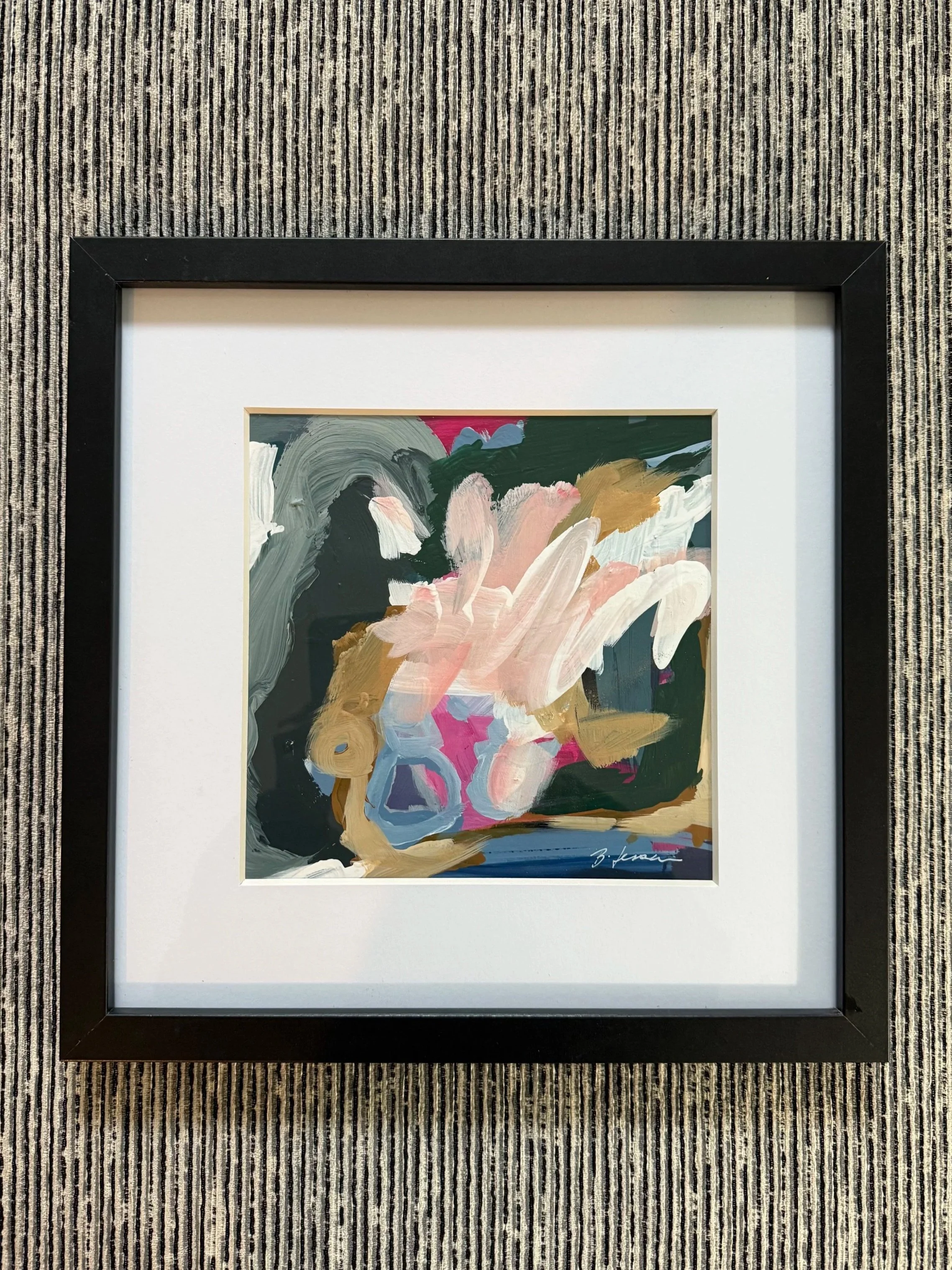 Makes Me Smile//13"x13"//glass frame//$135//SOLD