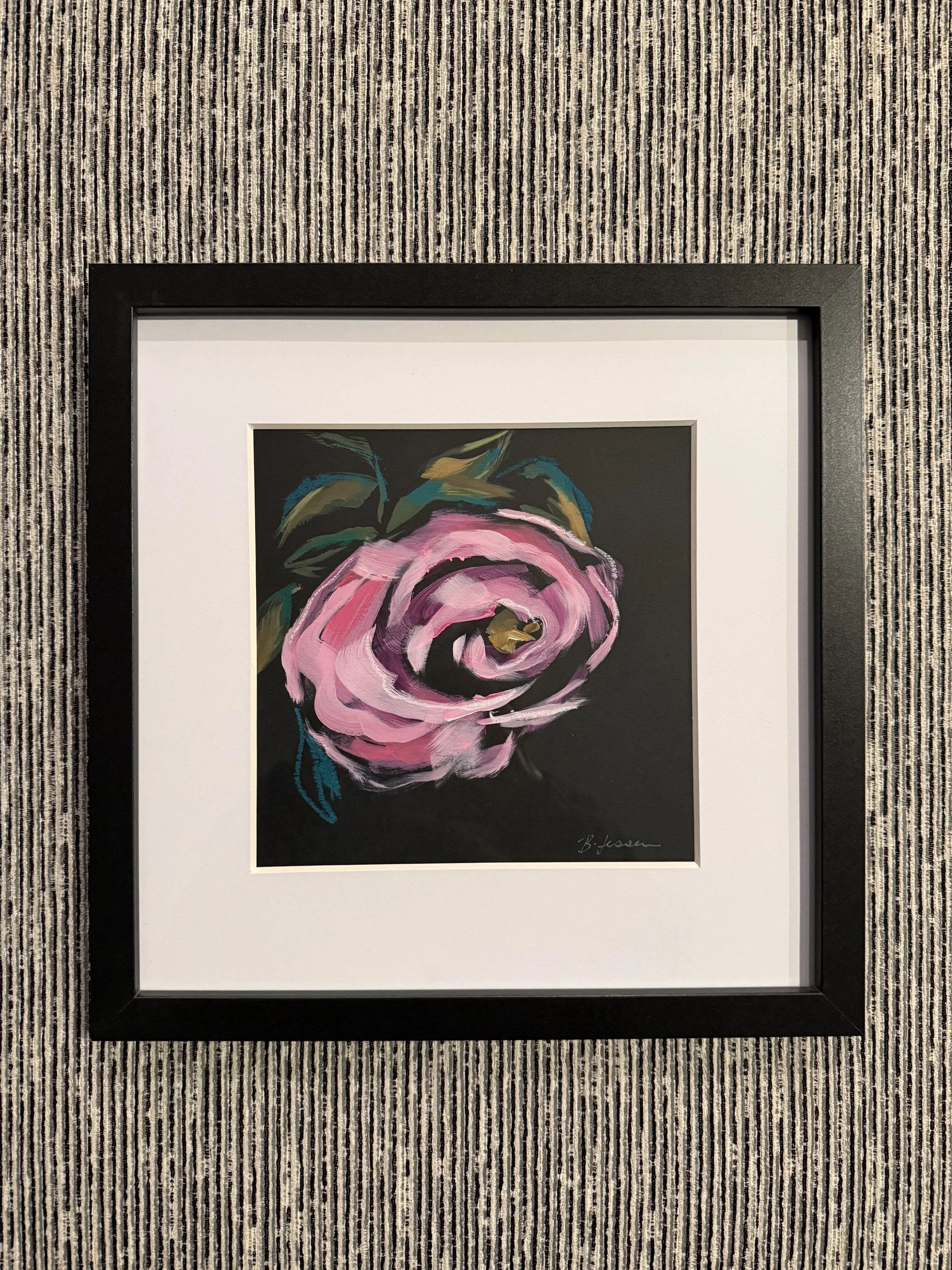 Evening//13"x13" glass frame//$100