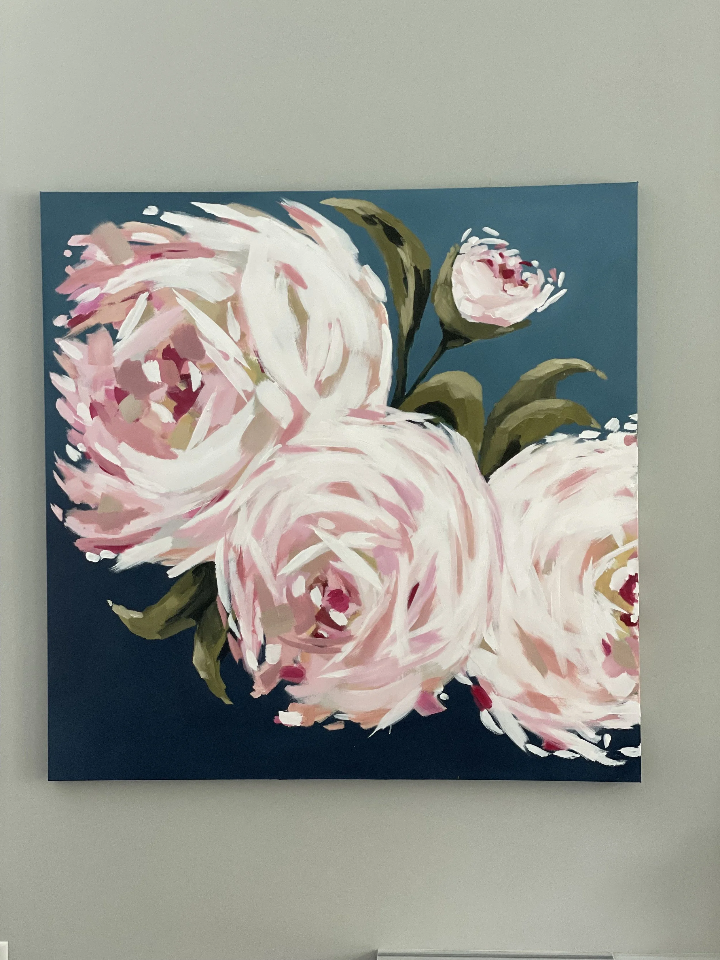 Peonies//48"x48"//SOLD