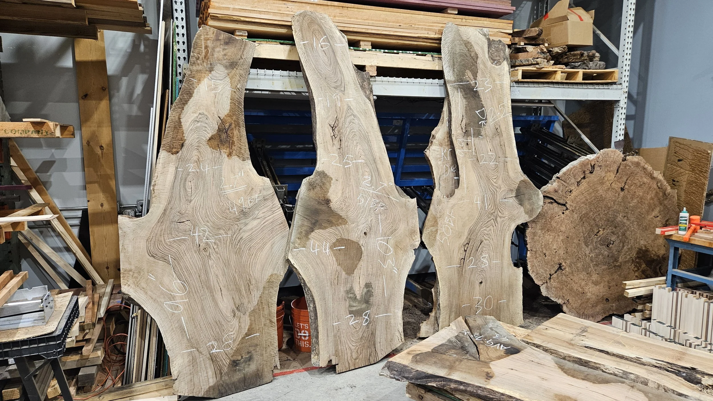 english walnut slabs and claro walnut burl