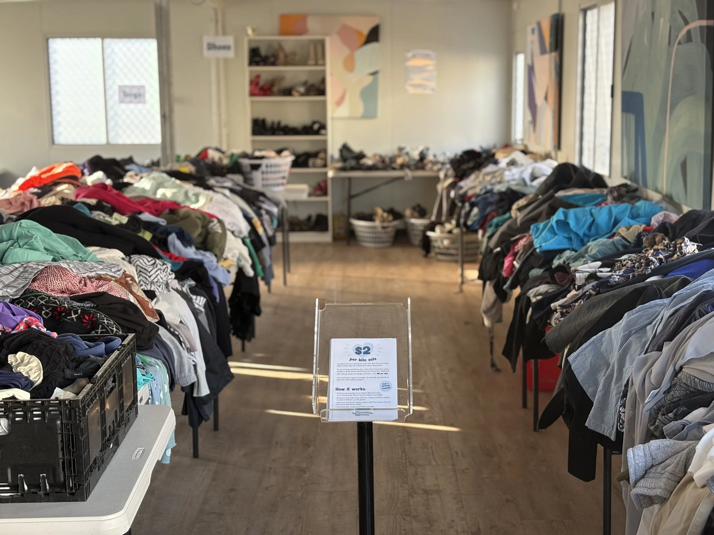 Our Rummage Room - a space where everything is just $2 per kilo 