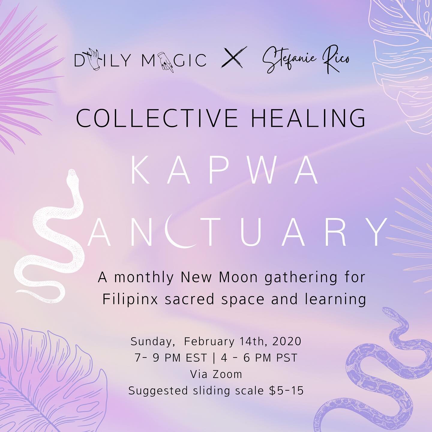 This month we&rsquo;re setting up our altars, bathing ourselves in coconut oil, immersing in sound and rediscovering what it means to take care of ourselves and each other. 🌿

For February's Kapwa Sanctuary, we're focusing our energy on COLLECTIVE H