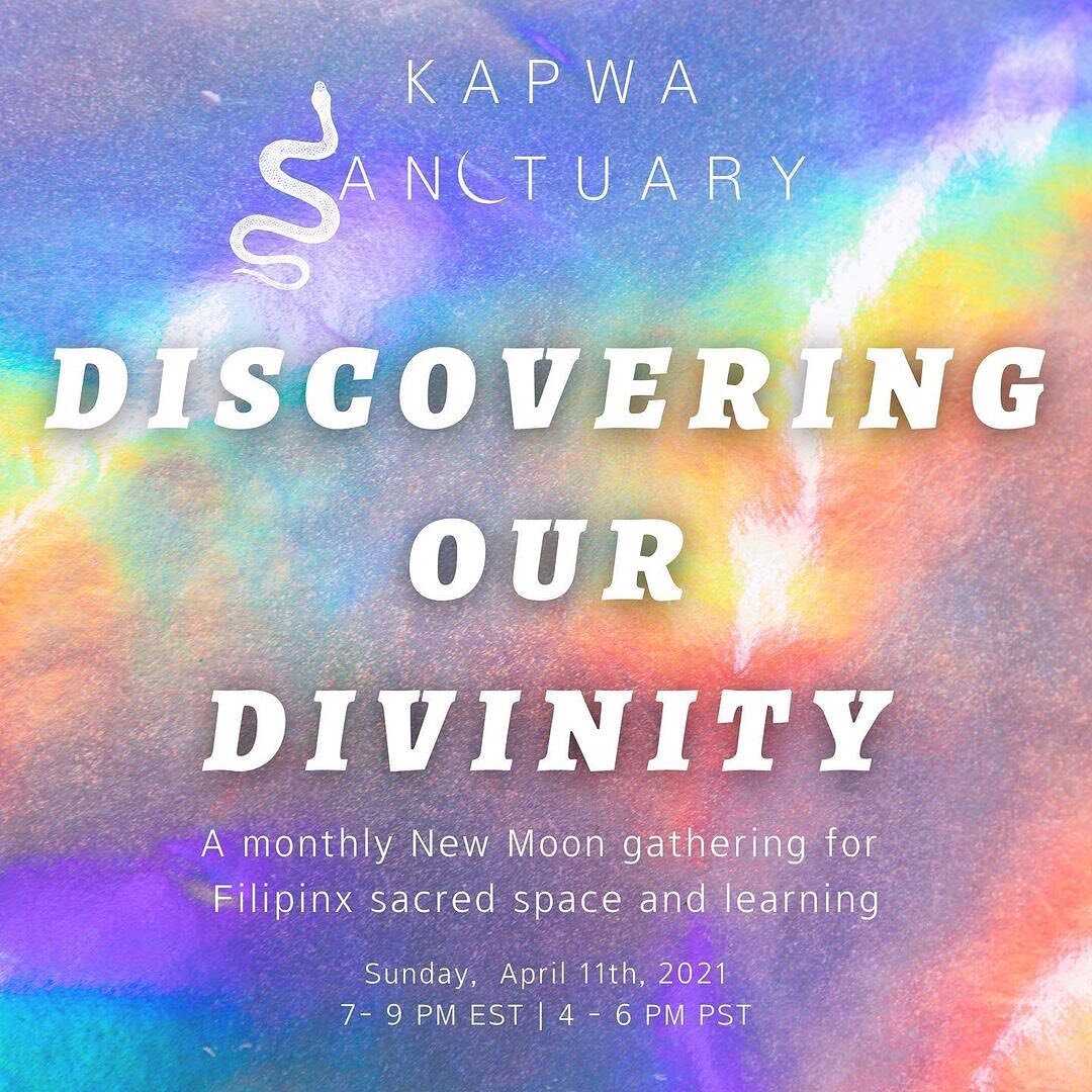 KAPWA SANCTUARY returns on SUNDAY, APRIL 11TH @ 7-9PM EST/ 4-6PM PST
.
FOR all Filipino/a/x folx who seek a deeper connection to themselves and ancestral roots.
.
YOU WILL EXPERIENCE
👁Astro Insights for the month
👁Nourishing Yoga &amp; Movement
👁H