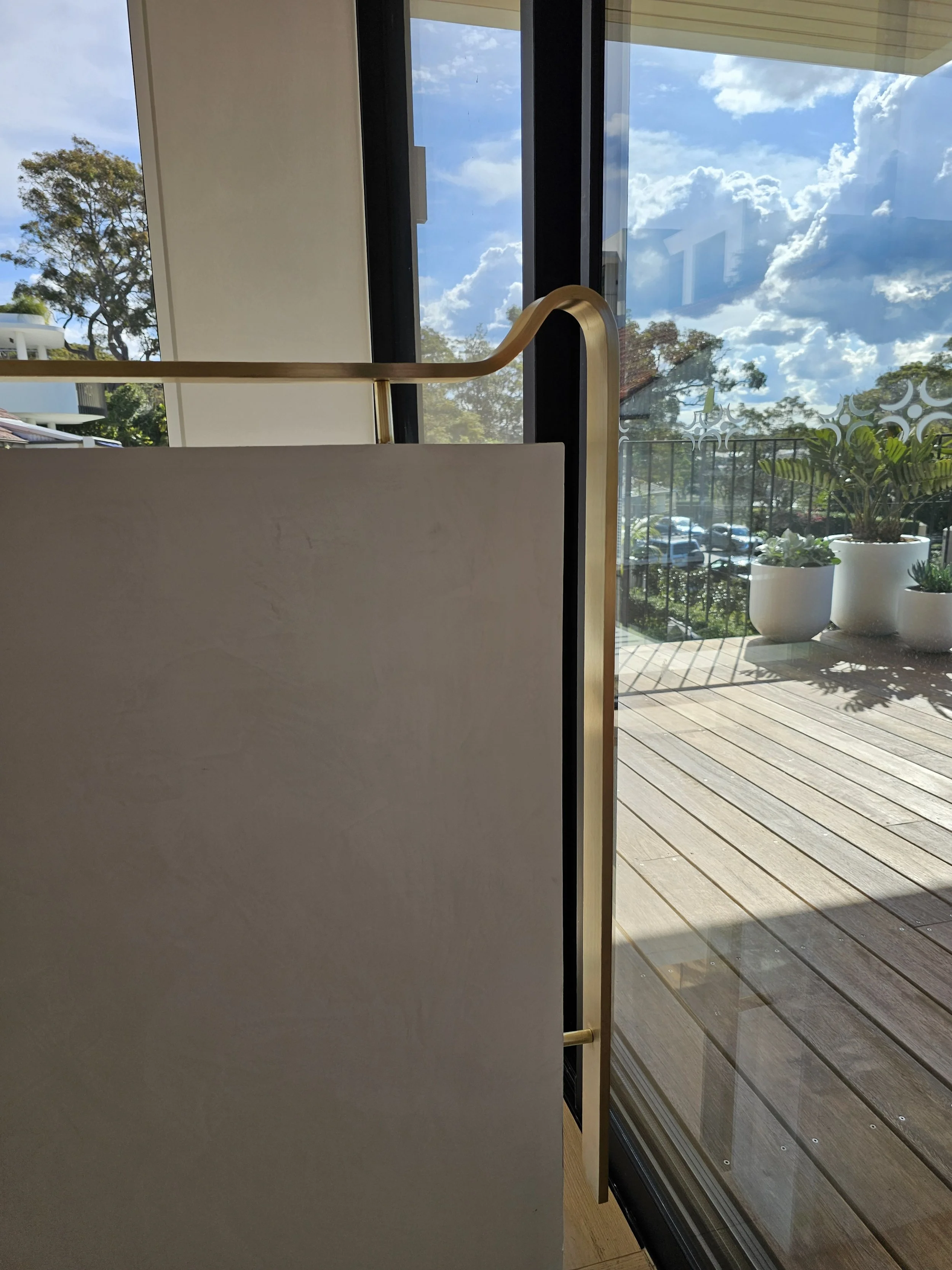 Brass handrail