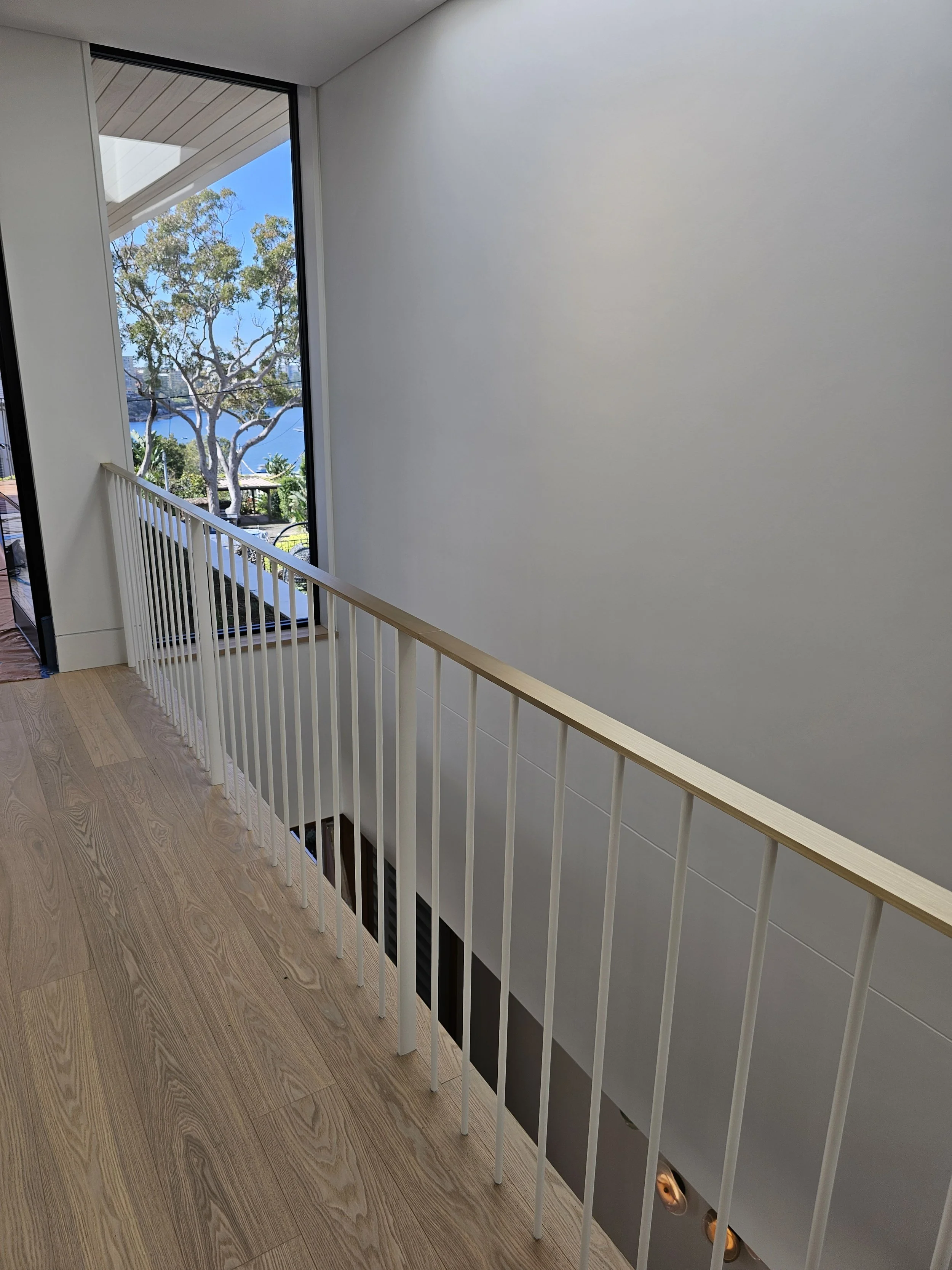 Custom brass handrail