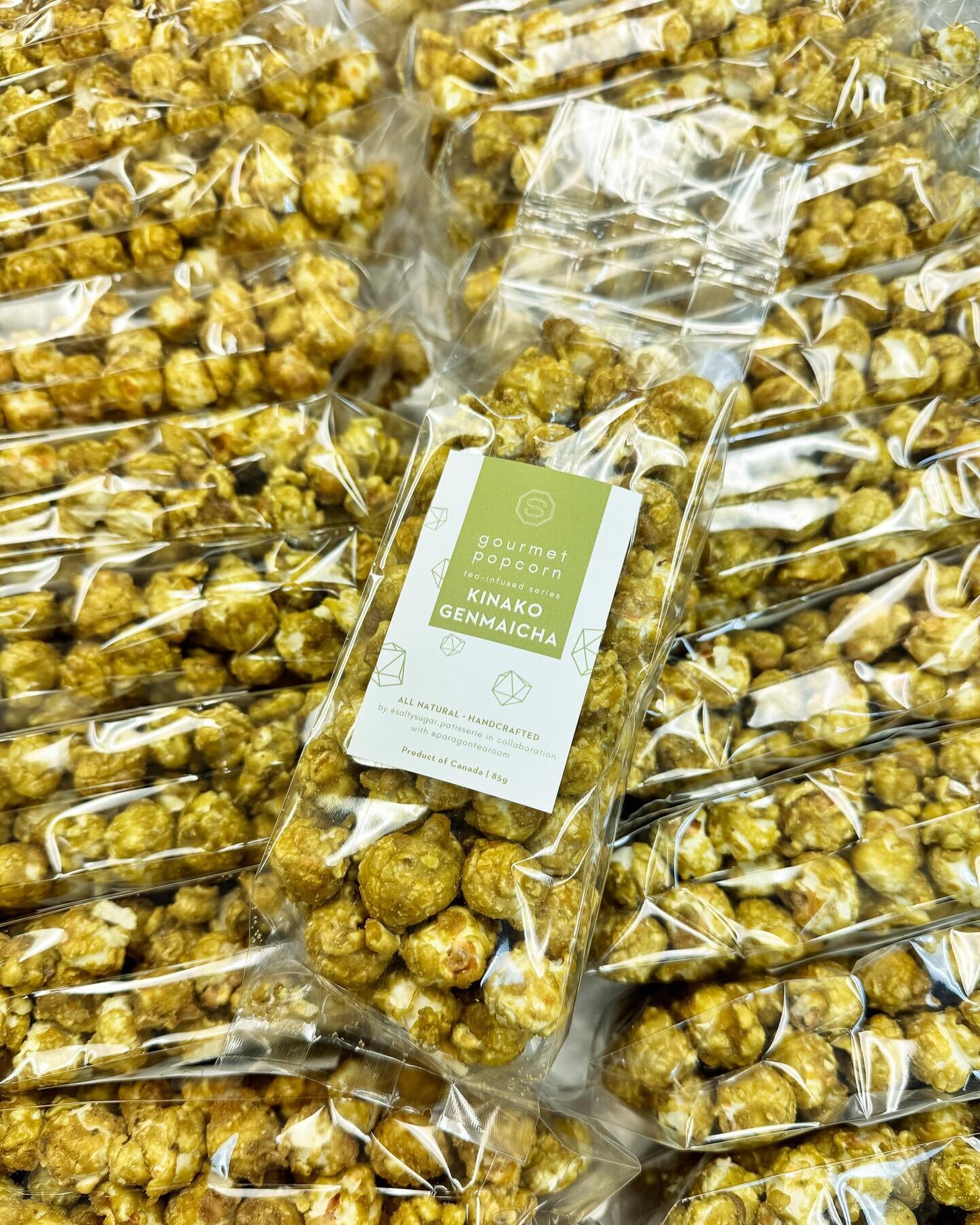 Gourmet Popcorn is available all year round in these bold and unique, tea-based flavours:
- Genmaicha Salted Kinako
- Matcha
- Raspberry Earl Grey
- Hojicha Baileys (Contains Alcohol)

New flavour is coming soon 🤩

All popcorn flavours are house pop