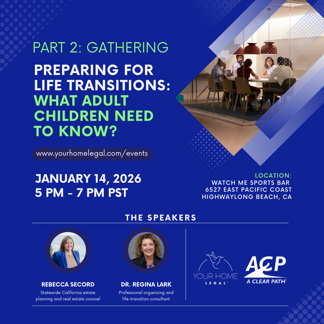 Community Event: Preparing For Life Transitions: What Adult Children Need To Know? (PART 2)