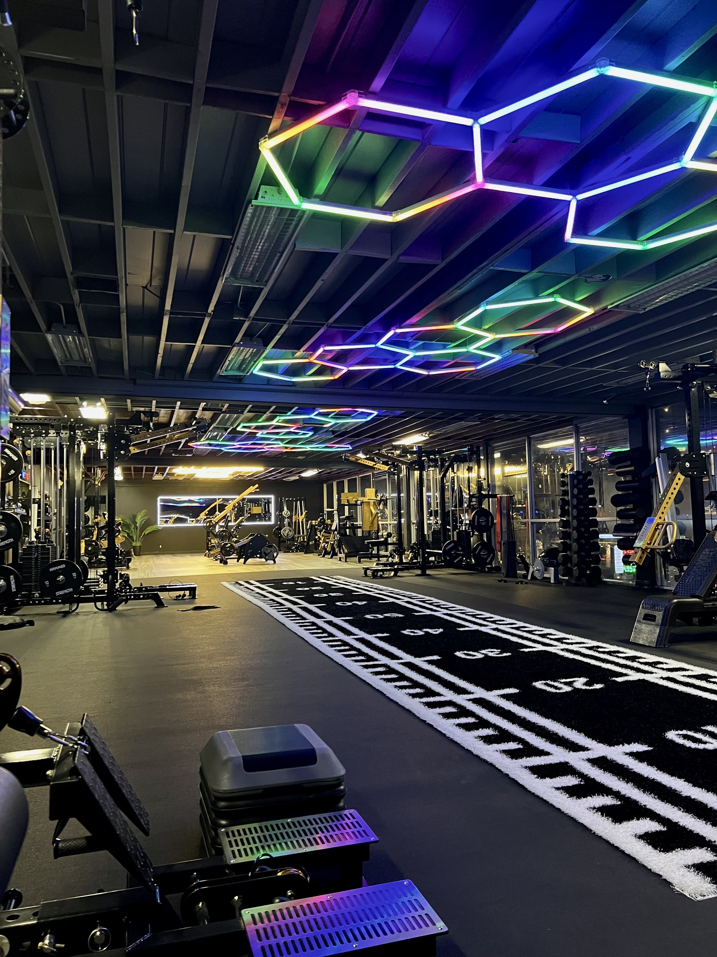 This space is commonly used during small-group strength training sessions and functional training programs.