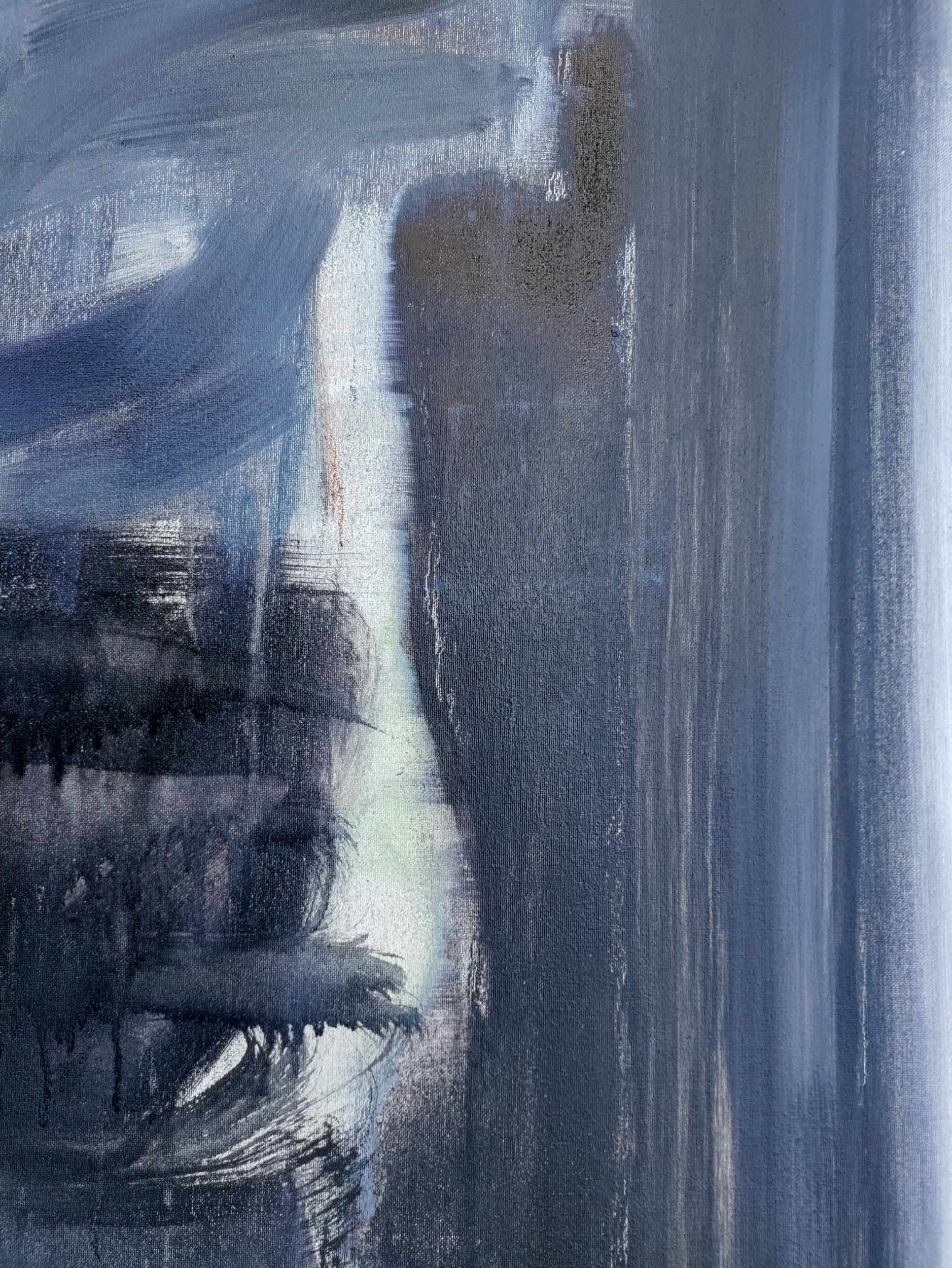 Rainy pots, oil on canvas, 200 cm x 150 cm, 2023, detail
