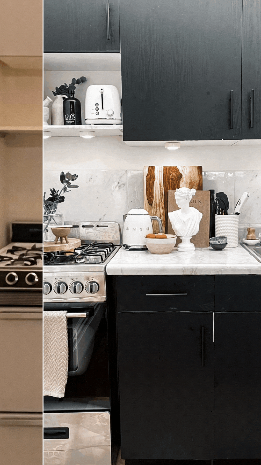 AT HOME: NYC Kitchen Makeover (renter friendly) — SAMANTHAWILLS.COM, image size:1080x1920