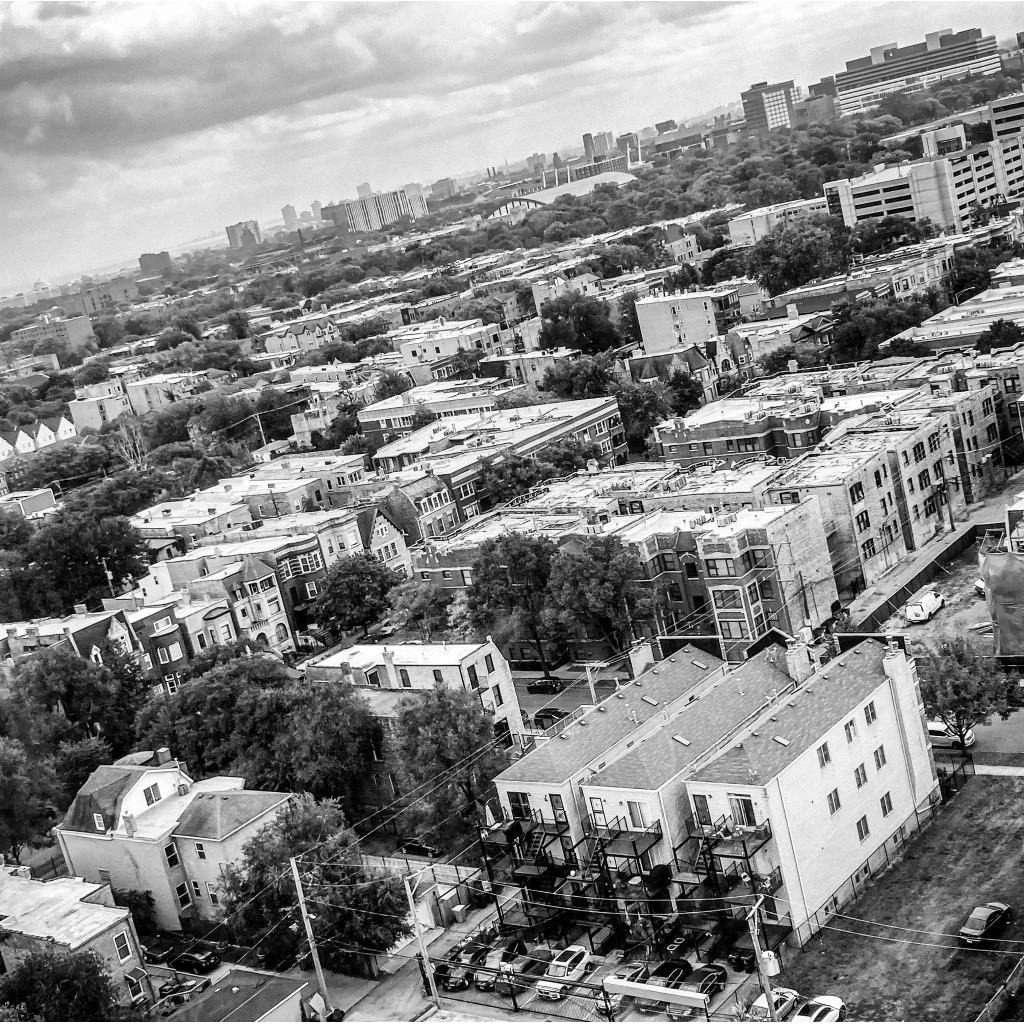 Chicago historic Bronzeville neighborhood captured early morning no violence positive and inspiring view of Chicago