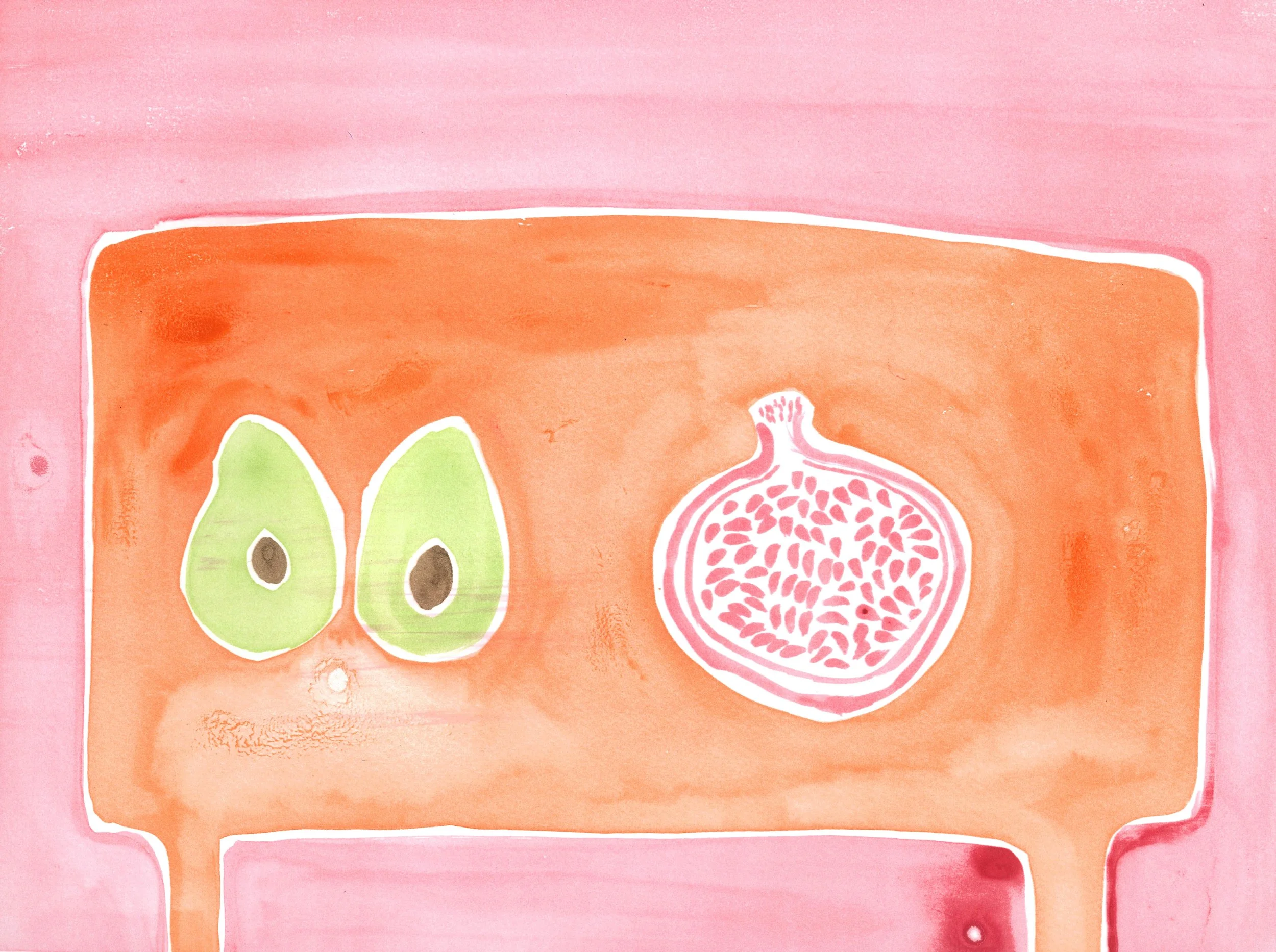 Pomegranate and Avocado 