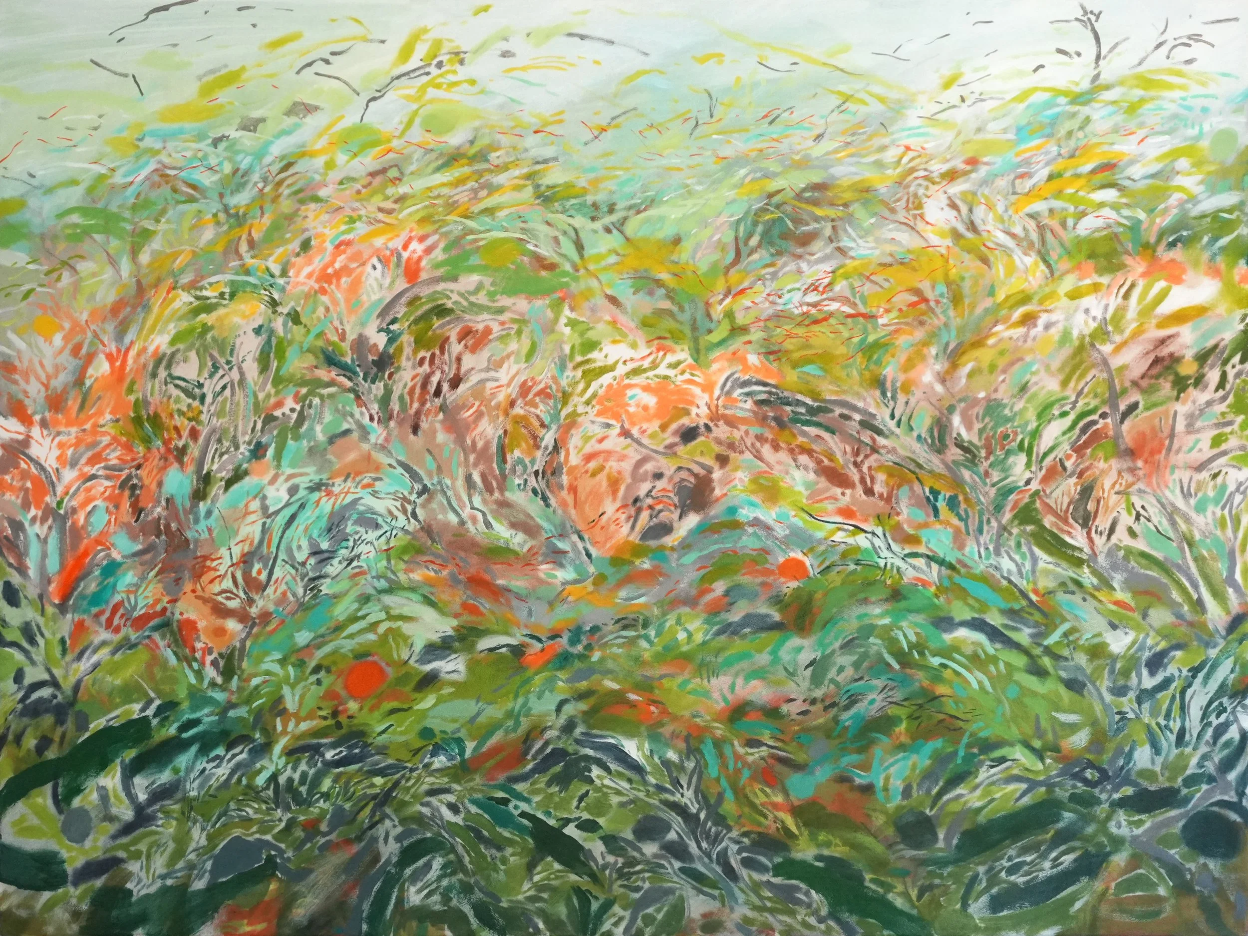   Wildly Spring   Acrylic on canvas, 90 × 120 cm, 2025, £1750 