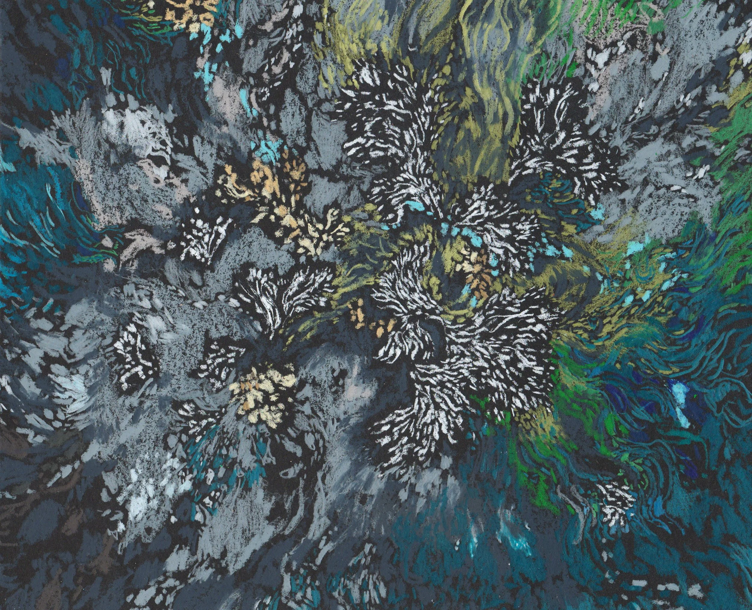   Woven Together   Water soluble crayons and coloured pencil on paper,&nbsp;18.5 x 23 cm, 2025, £195 