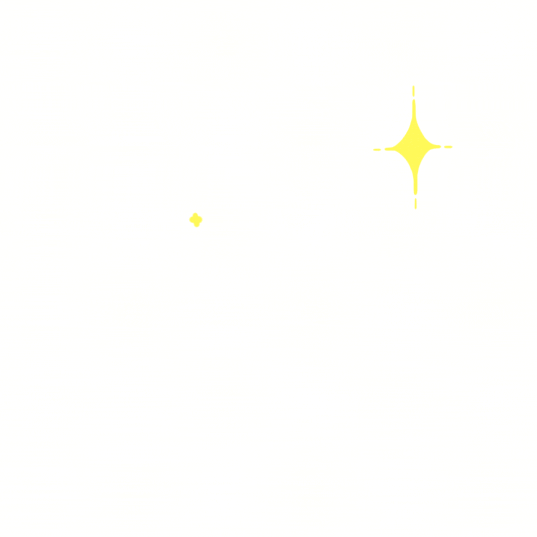 Yellow star-shaped sparkles on a white background.