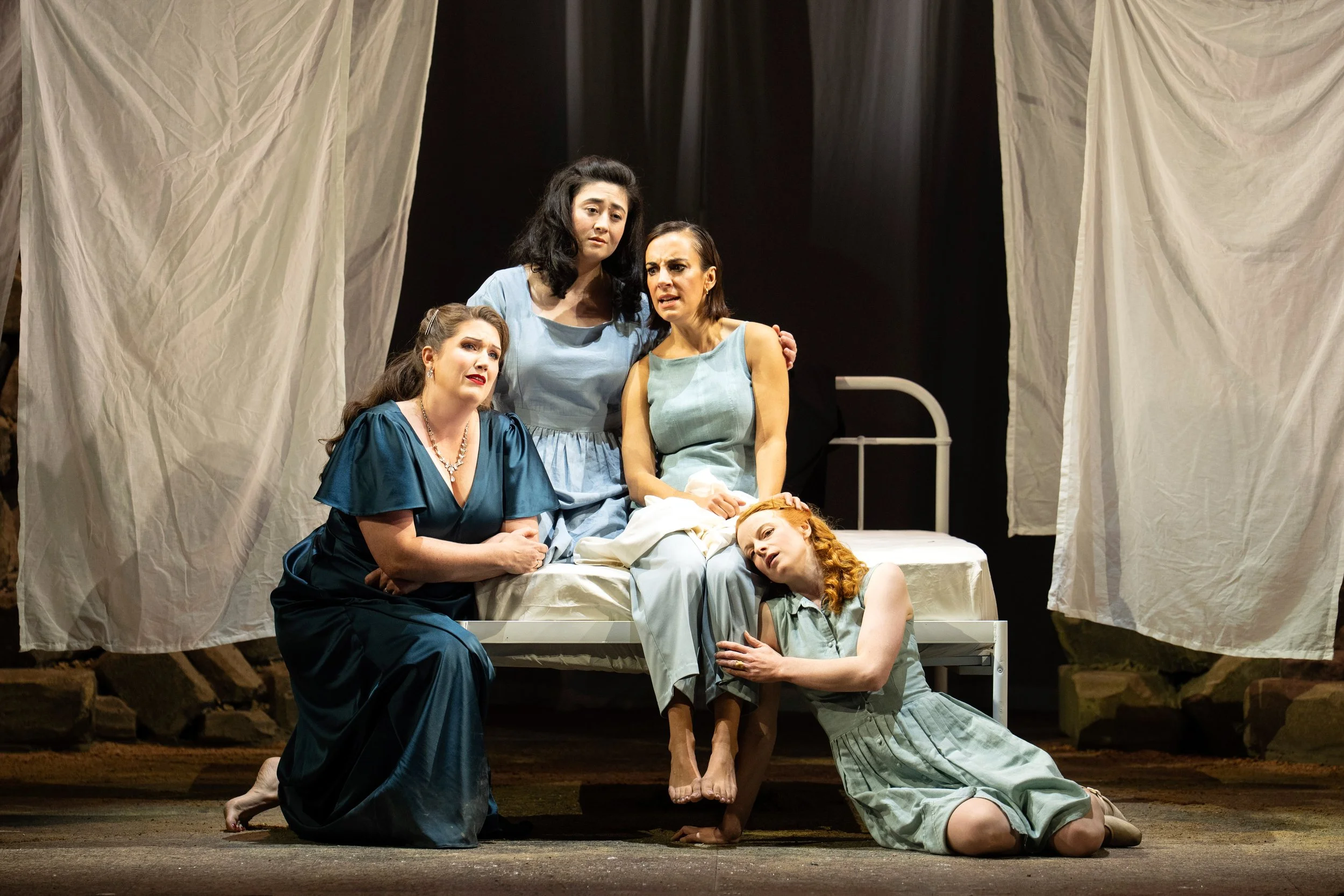 The cast of The Rape of Lucretia (English Touring Opera, 2025). Credit: Richard Hubert Smith