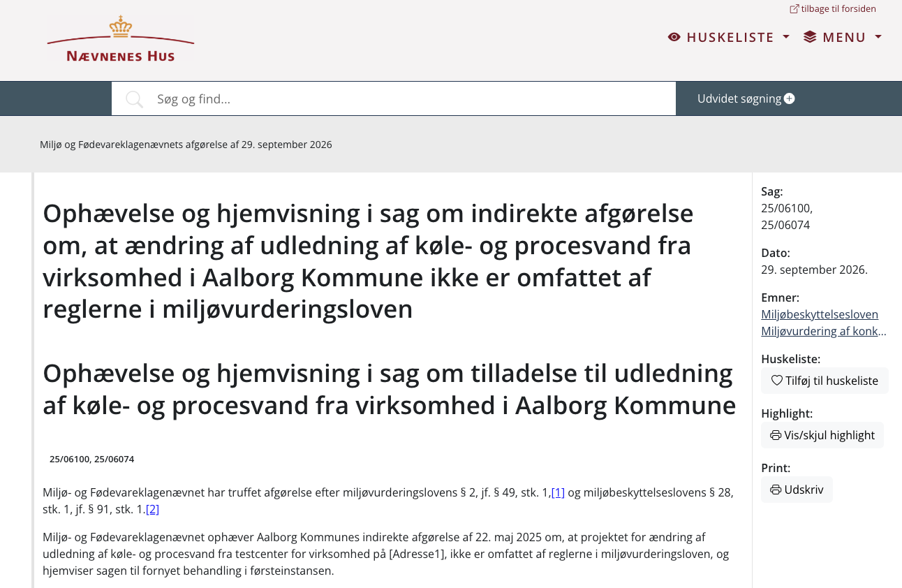 Klagenævn skyder Aalborg Kommunes rundhåndede tilladelser ned: Alle negative påvirkninger af fjorden tæller, når miljøpåvirkninger skal vurderes