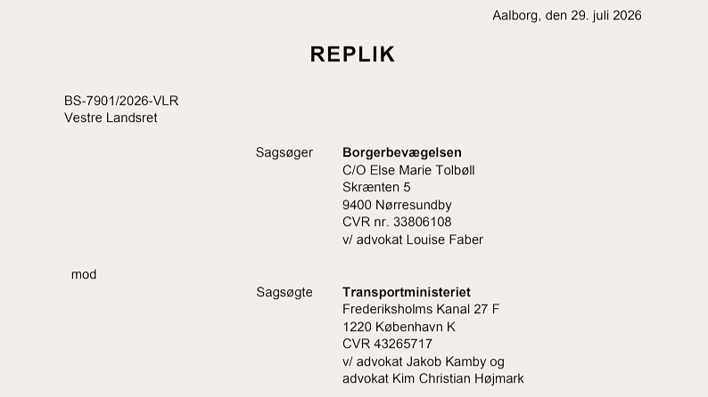 Replik i retssagen indleveret!</span>