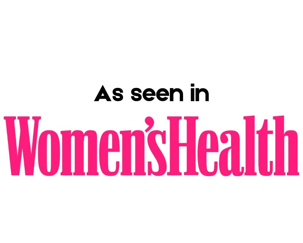 "as seen in women's health magazine" logo