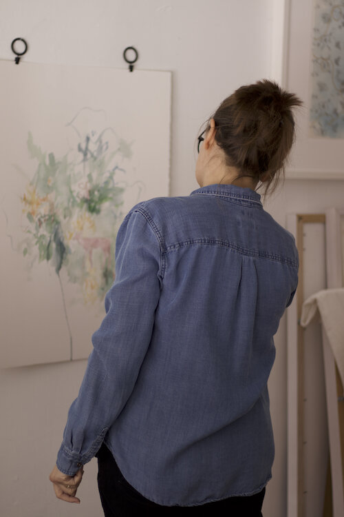 working in my studio
