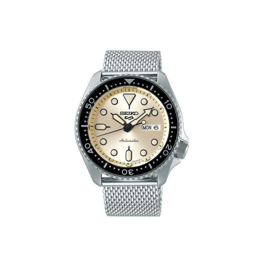 Seiko 5 Sports Suits Champagne Dial Stainless Steel Mesh Bracelet Watch —  The Jewellery & Watch Company