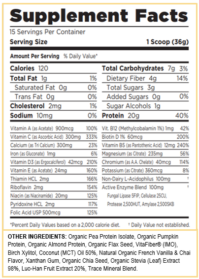M'lis Vegan Vanilla M.R.P Supplement Facts Panel.png