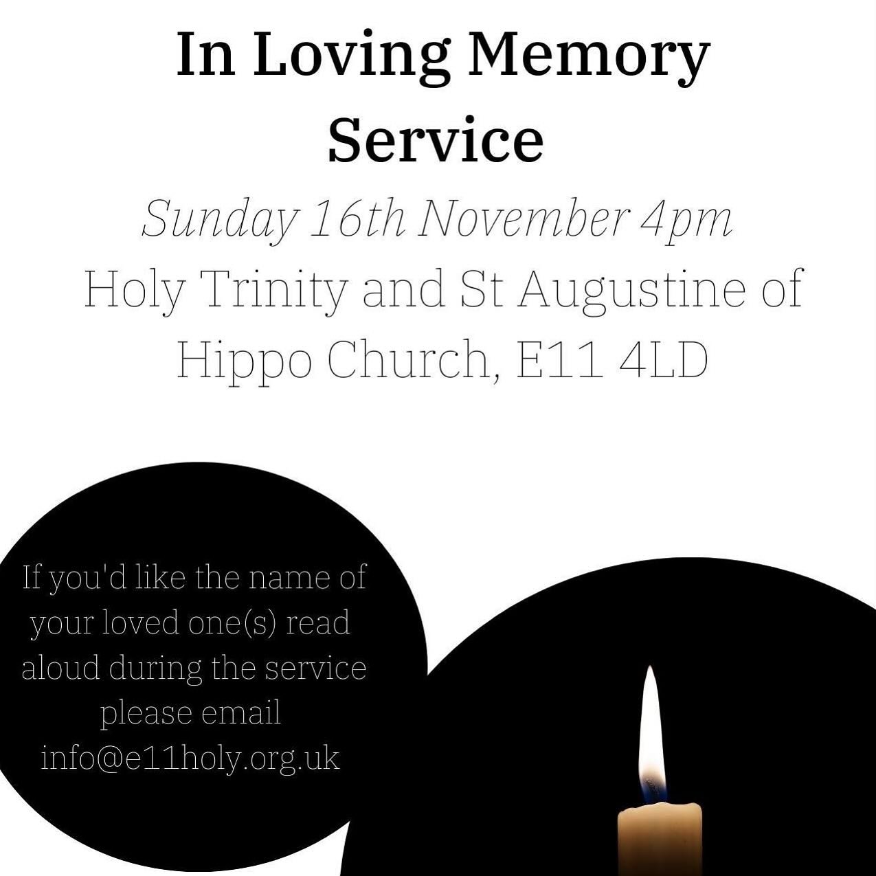 Holy Trinity &lsquo;In Loving Memory&rsquo; Service 🕯️🕊️
If you are currently journeying through grief or loss, or have experienced it in years gone by, we warmly invite you to join us for a dedicated Service of Remembrance and Celebration of Life.