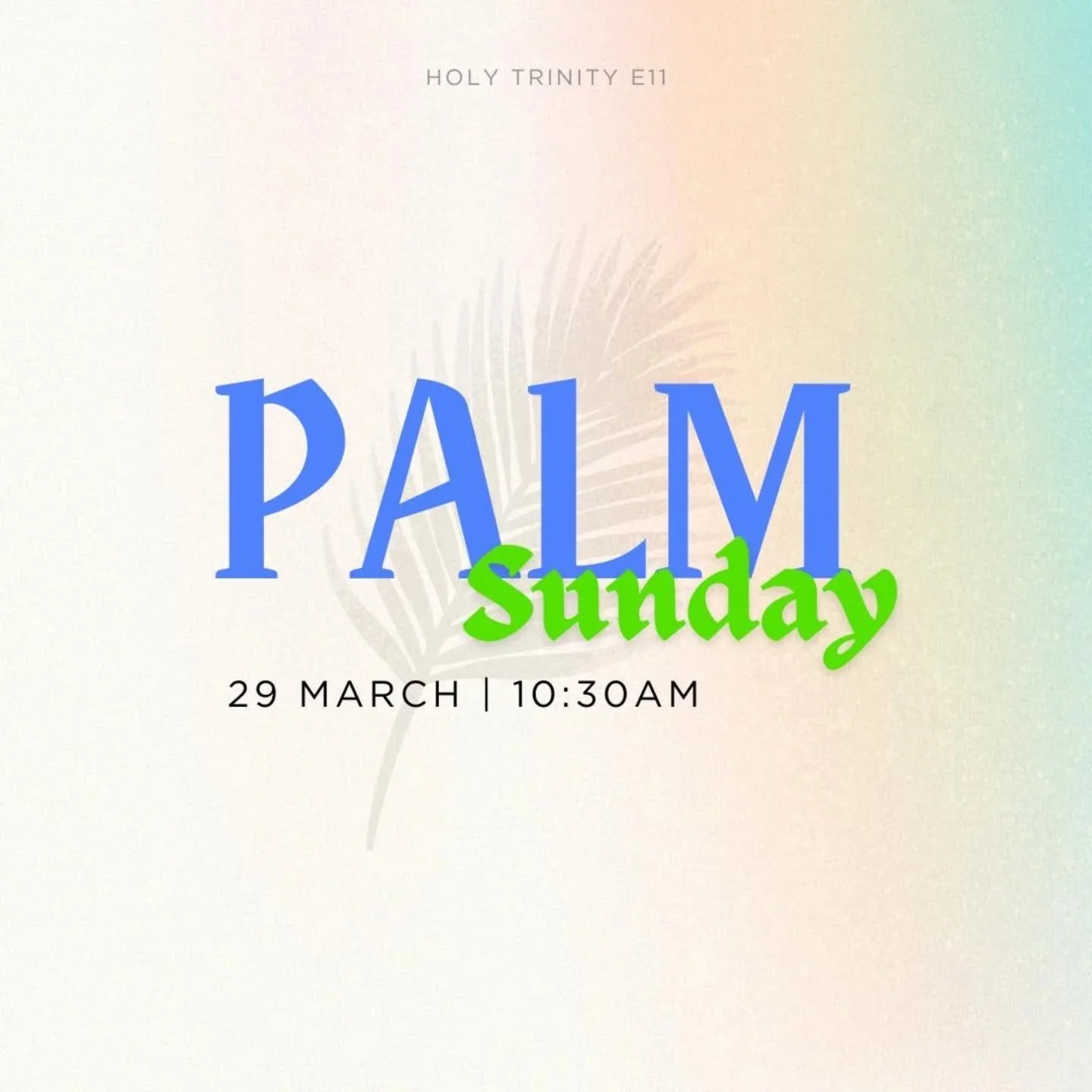 We'd love to worship with you this Holy Week ...