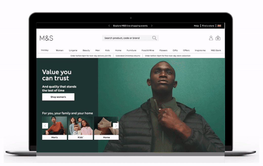 mens Value home page